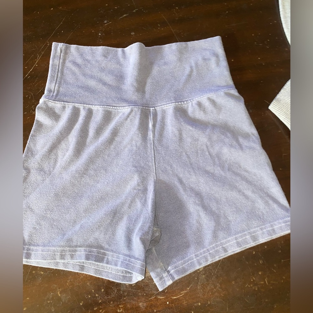 brandy melville blue biker shorts one size